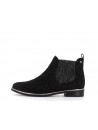 boots noir brillant en cuir